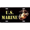 MARINE CORPS USMC MILITARY  EGA BLACK MADE IN USA  CAR  LICENSE PLATE