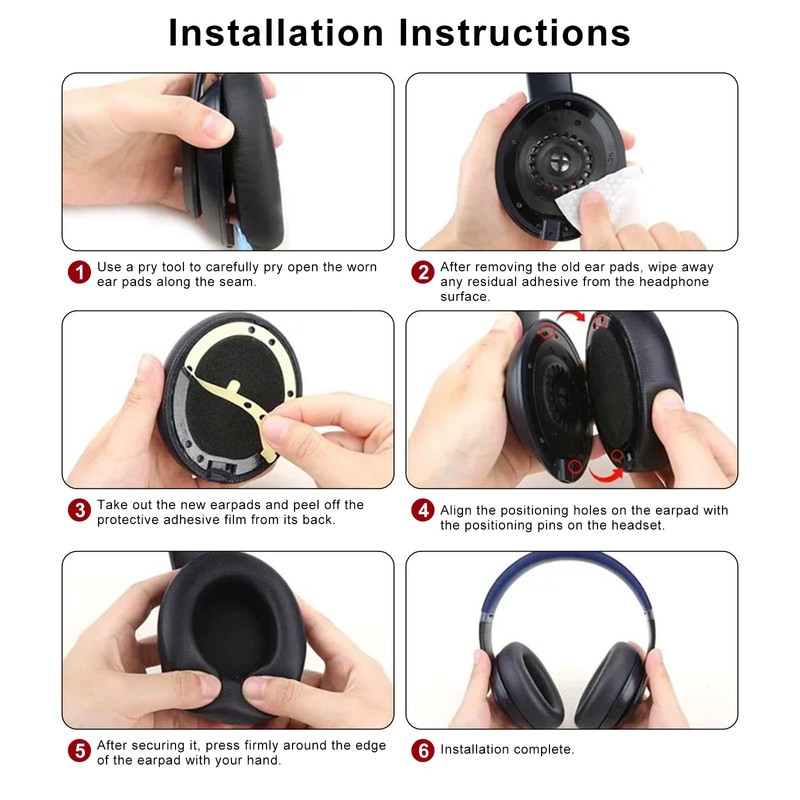 DR·AMIU Replacement Ear Pads for Beats Studio Pro, Black
