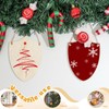 NUOBESTY 20pcs Unfinished Wooden Shield Cutouts for DIY Wood Projects