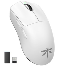 VGN F1 Pro Max Lightspeed Wireless Gaming Mouse with Dual-Mode 2.4G/Type-C Wired - 25K Sensor - 26,000 DPI - 55g Lightweight - 6 Programmable Buttons - Up to 200h Battery Life for PC/Mac- White