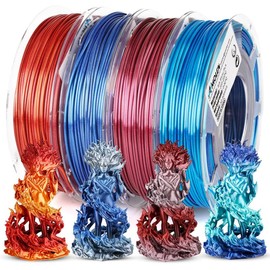 Amolen Silk Shiny Gradient PLA Filament, 1.75mm:_Silk Shiny Gradient Bundle 200g*4 Spools A_US (TO US ONLY)