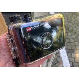 Anton K1 Refillable Reusable 35 mm Film Camera in Set with Black/White Film + Action/Underwater Housing
