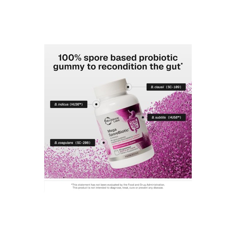 Microbiome Labs Gomitas Probi?ticas a Base de Esporas para Mujeres