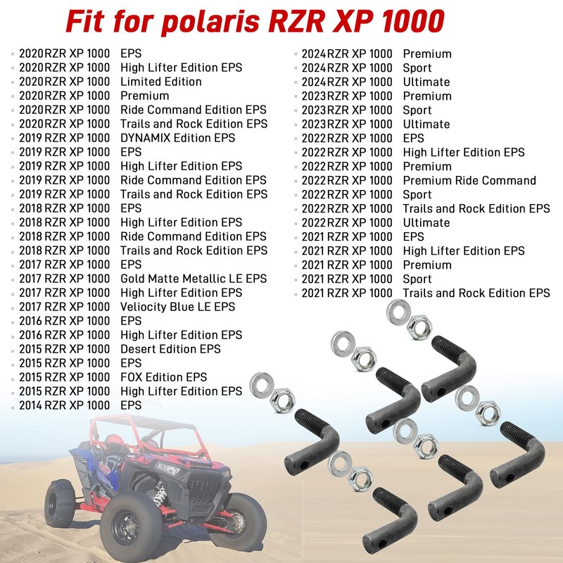 GOLKNHA 6PCS RZR Tree Kickers Mounting Hardware,L Bolts Kit Compatible