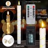 Rossesay 10 Pcs LED Flameless Taper Candles with String Light