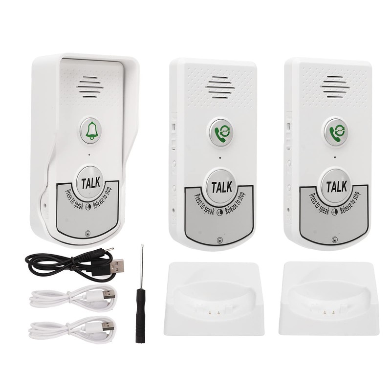 Denash Wireless Intercom Doorbell,3000ft/1000m Two-Way Talk Wireless Doorbell Security System,1