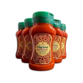 Mustapha’s Harissa Hot Sauce – North African Hot Pepper Paste, No Sugar, Preservative-Free, Non-GMO, Vegan, Paleo & Keto Friendly, Perfect for Chicken, Beef & Eggs, Case of 6 X 11.64oz Bottles