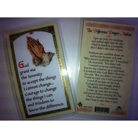 Holy Prayer Cards for The Serenity Prayer in English