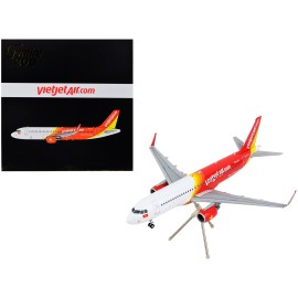 DCD Airbus A320 Commercial Aircraft 1/200 Diecast Model in White Red GeminiJets Series 'VietJet Air' for Sale