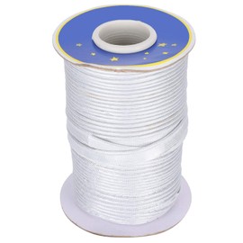 70yd Crafts Edging Braid Piping Bias Tape Piping Trims 1 cm Width for Sewing Sewing Binding Sewing Decoration (Silver)