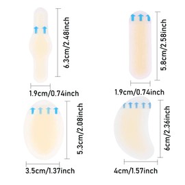 24Pcs Invisible Blister Plasters Bandages Hydrocolloid Gel Dressing Blister Cushion Pads Gel Blister Guard Blister Prevention Patches Waterproof Blister Protector Hydro Seal Band Aid for Heel Foot Toe