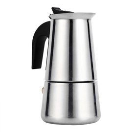 Stainless Steel Percolator Moka Pot Coffee Maker Stove Home Office Use (100ml)