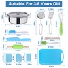 42-Piece Kids Cooking Set - Real Knife, Baking Set, Pots