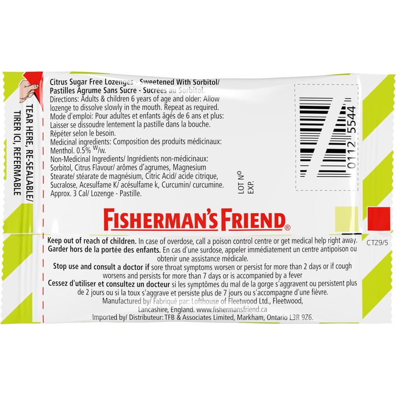 Fisherman`s Friend Sugar Free Citrus - 8 Packs