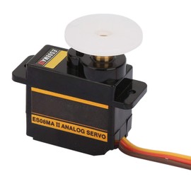 12g/1.8 kg/10 Seconds Metal Gear Servo, 10 Seconds with Servo Rocker Analog Servo Metal Gear, for Fixed Wings EMAX ES08MA II