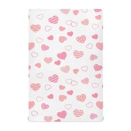 Caikeny Fitted Crib Sheet for Boys Girls Pastel Hearts Baby Crib Sheets Waves Bassinet Sheets Crib Mattress Bed Sheets for Toddler Newborn Infant 27 x 39 in