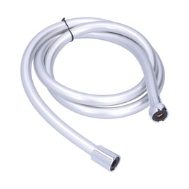 1.5m PVC Shower Hose, Explosion Proof High Pressure RV Shower Hose Smooth Hand Held Shower for Bathroom RV Shower Hose Replacement Silver