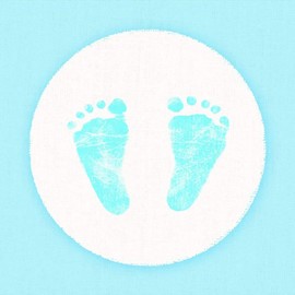 Serviette Papierserviette"Babyfüße Blau" 5/20 Stück mehrlagig Servietten Weihnachten Tischdeko Besteck Junge Baby Party 20 Stück
