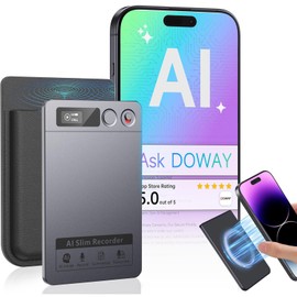 WILIBUT Grabadora de Voz AI con Control de Aplicaciones, transcribe y Resume con Memoria de 64 GB, grabadora de Voz de Notas, grabadora de Audio para reuniones, conferencias, entrevistas, Compatible