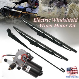 Unbranded 12V UTV Electric Windshield Wiper Motor Kit For Polaris RZR Kawasaki Hard Set