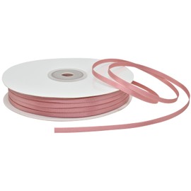 Yamkim 1/8 Inch 100 Yards Dusty Pink Satin Ribbon Double Faced Polyester Satin Ribbons Ideal for Gift Wrapping DIY Crafts Invitations Wedding Flower Bouquet Sewing