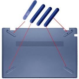 Deal4GO 4-Pack Bottom Cover Rubber Feet Strip Replacement for HP 15-CS 15-CW 14-CE 15-CS3019NR 15-CW1063WM 14-CE3064ST (Silver)