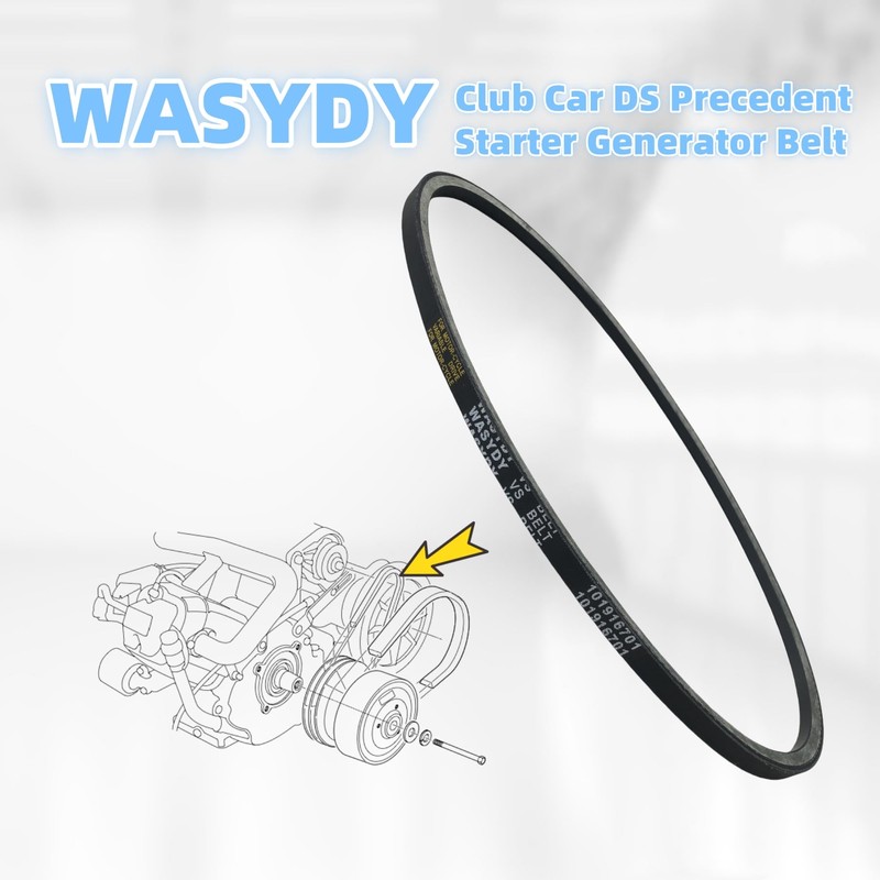 WASYDY Golf Cart Starter Generator Belt for Club Car DS