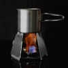 Mini Folding Stainlesss Steel Hexagon Wood Stove Portable Outdoor Camping