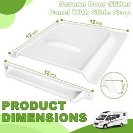 Janhemei 12" RV Screen Door Slider Panel with Latch, Premium Screen Door Protector for RV, Trailer, Camper, Motor Home, Cargo Trailer