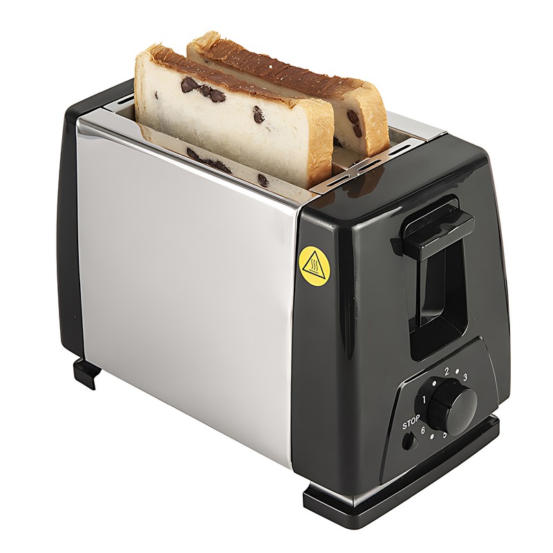 2 Slice Toaster Stainless Steel ABS Smart Toaster with 6