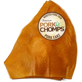 Pork Chomps Roasted Pork Skin Dog Chews, 5-inch Ear Shapes, 1.6 Ounce (Pack of 1)