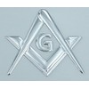 Mason Masonic Chrome Silver Decal Emblem 3D Sticker car Bike