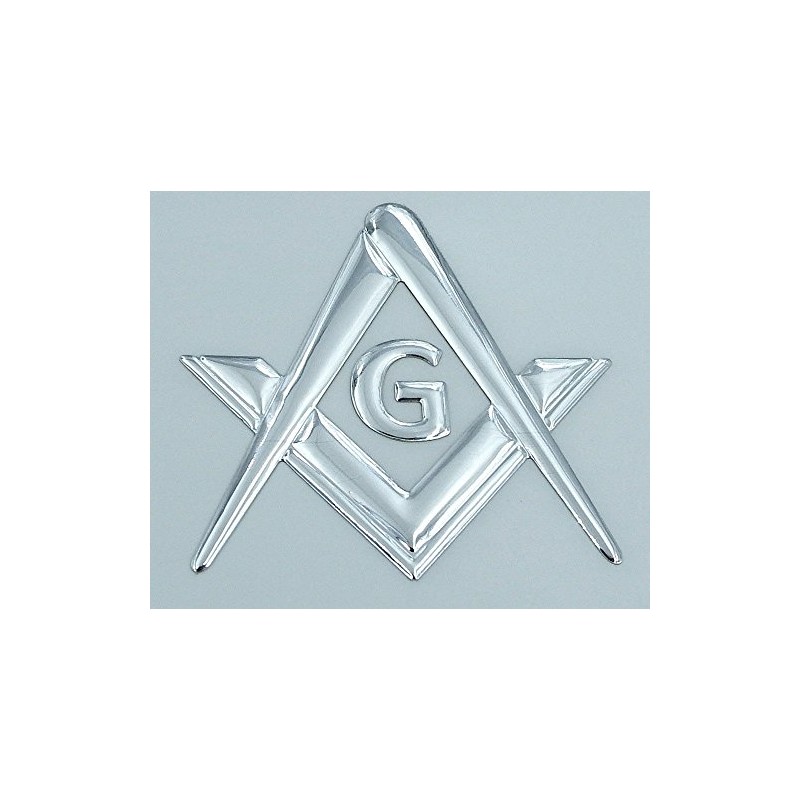 Mason Masonic Chrome Silver Decal Emblem 3D Sticker car Bike