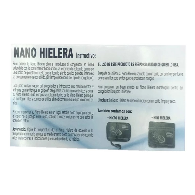 Practikos Nano Estuche Mini Hielera Con Gel Frío Micro Para