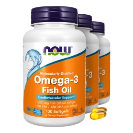 Kit 3 Omega 3 1000mg | 180 Epa /120 Dha | 100 Caps Blandas
