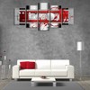 AWLXPHY Decor Abstract Canvas Wall Art Red Black Grey for