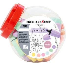 Eberhard Faber 551430 Mini Highlighter Pastel 30 Marker Pens in Candy Box with Chisel Tip