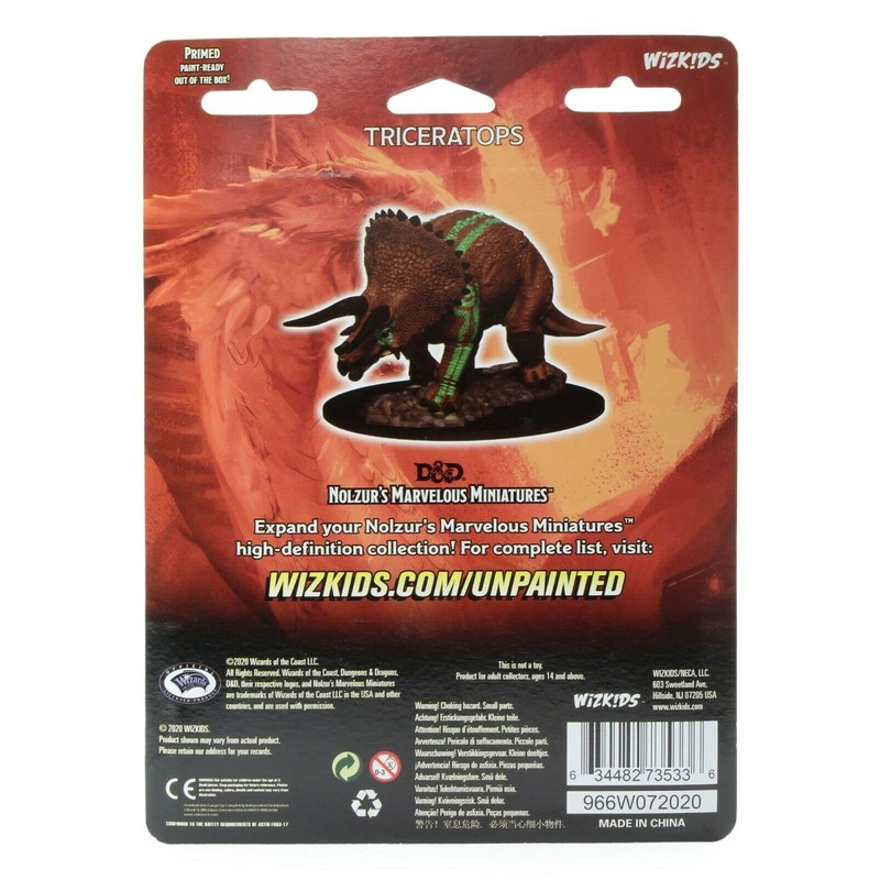 NECA D&D Nolzurs Marvelous Unpainted Miniatures: Wave 7: Triceratops