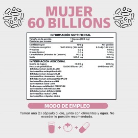 Probióticos Mujer 60 Billion + Prebióticos + Inulina De Agave| 12 Cepas Con Tecnología De Microencapsulación Para Resistir Ácidos Estomacales | Suplemento Alimenticio Beyond Vitamins - 60 Cápsulas