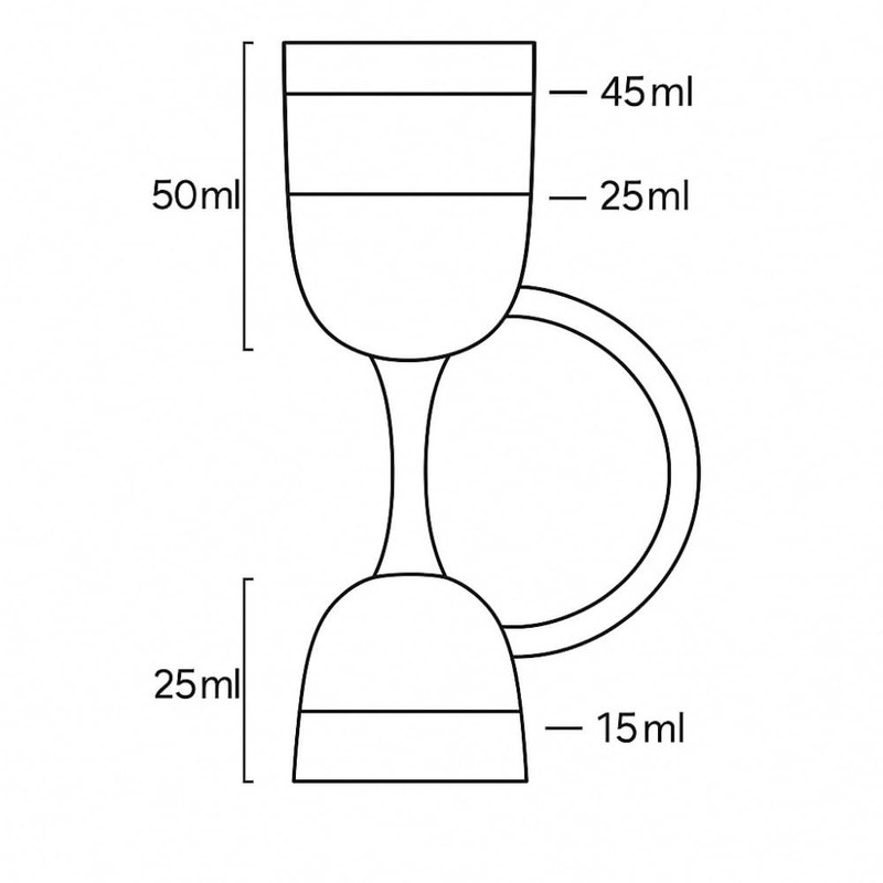 BarBits Volaro™ Cocktail Jigger with Handle - Premium Barware Spirit