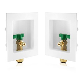 1-PACK GUOFIS Icemaker Outlet Box with 1/2" Push-fit Inlet Connect, Ice Maker Box with Pre-installed 1/4-Turn Ball Valve(IM005)
