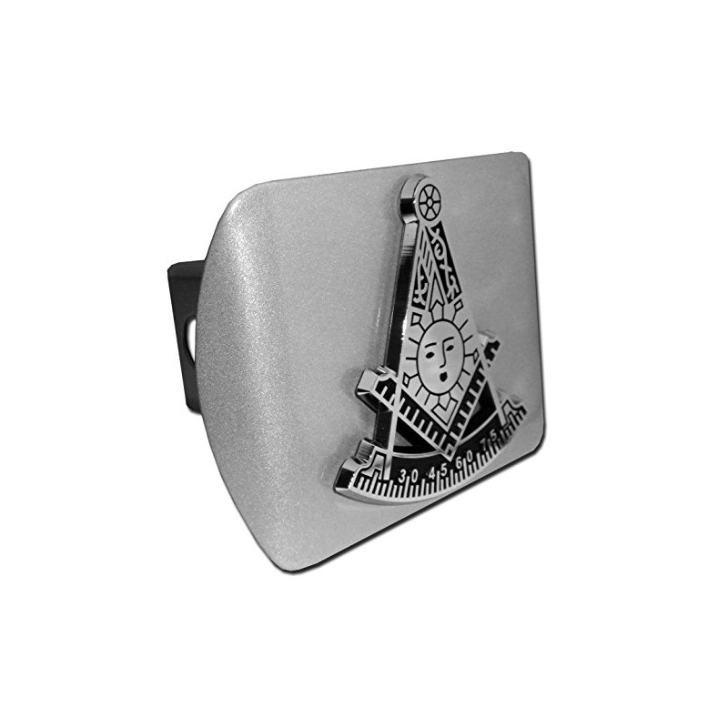 Masonic Compass Sun and Quadrant Past Master Brushed All Metal