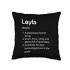 Layla Name Definition Funny Dictionary Throw Pillow