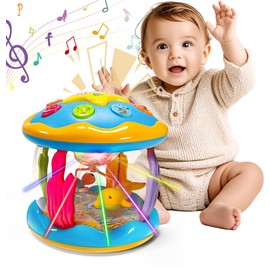 CWYQ Baby Toys 6 to 12 Months Rotating Baby Musical Light Up Toys or Infants 12-18 Learning Crawling Tummy Time Toys for 3 6 8 9 10 12 18 Months Boys Girls Toddler Gifts