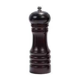 HIC Kitchen Adjustable Pepper Grinder Mill, Rubberwood with Ceramic Grinding Mechanism, 6-Inch, Espresso Color