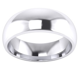 Unisex Sterling Silver 7mm Super Heavy Court Shape Polished Wedding Ring (Z)