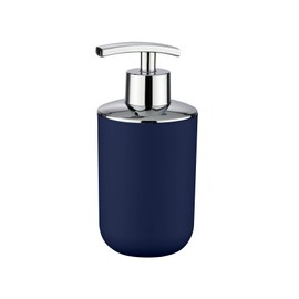 WENKO Brasil Soap Dispenser, TPE, Dark Blue, 7.3 x 9 x 16.5 cm