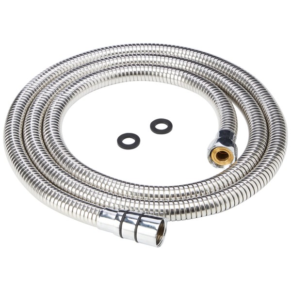 Croydex AM156041 1.5 m - 1.75 m Stainless Steel Reinforced Stretch Shower Hose with 11 mm Bore