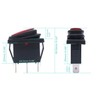 Taiss 2Pcs Waterproof Rocker Toggle Switch 12V Red Lighted Car