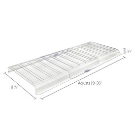 Deflecto Furniture Deflector Air Vent Extender, Linking Clips and Tape Included, For Use with Floor Registers Up to 11" Wide, Clear (UFAD) , White